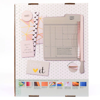 Vaessen Creative 2137-074 Paper Cutter 30cm Mint Green - Guillotine lever and paper cutting machine A4, A5, and A6 - Perfect for DIY, scrapbooking, journaling, card making, and crafting, Green, 30cm