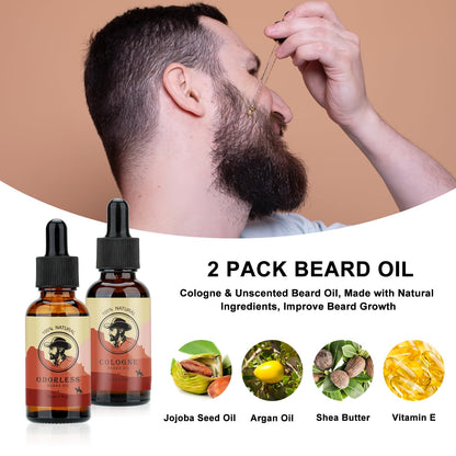 Beard grooming set for men, beard growth kit gifts for men dad, birthday gift for men, beard oil, beard brush, beard comb, beard balm, beard kit, gifts for men.
