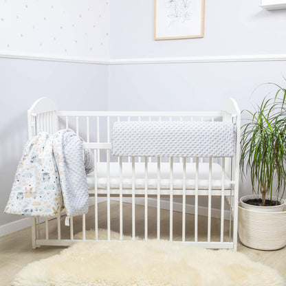 Bed rail for children's beds 70 cm - protection for bed frame Baby bed guard for box spring bed bed rail with cover Edge protection Children's baby bed Light grey