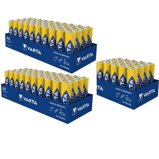 100 x Varta 04006 Batteries Alkaline, Mignon, AA, LR06, 1.5V Industrial, Shrinkwrap