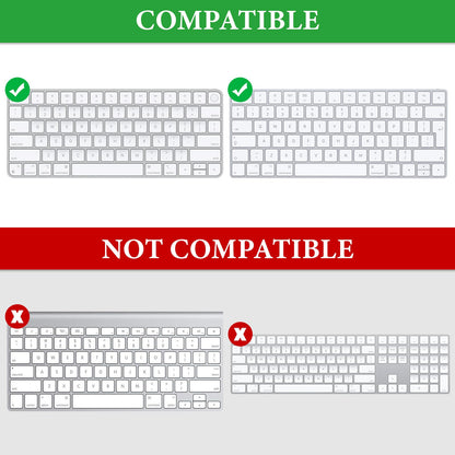 GEEKRIA Keyboard Carry Case, hard shell protection compatible with Apple Magic Keyboard (MXCL3LL/A) / MK2A3LL/A / MXCK3LL/A / MK293LL/A, Mouse Combo Case (Light Gray)