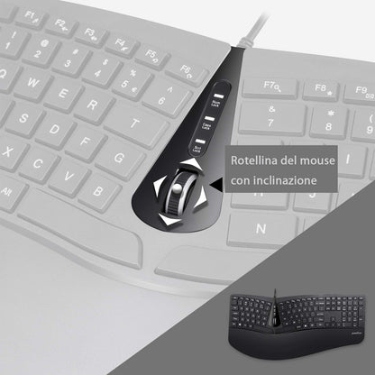 Perixx Periduo, set, ergonomic keyboard with vertical mouse.