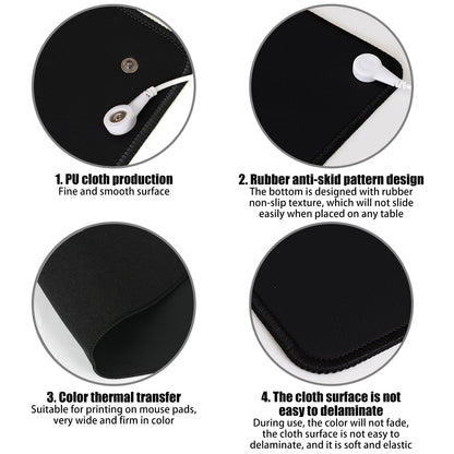 Grounding mat set with EU grounding cable, Grounded mouse pad Grounding pad, Anti-static mat, Grounding mat for under the desk, table, sofa, yoga mat (25*68CM)