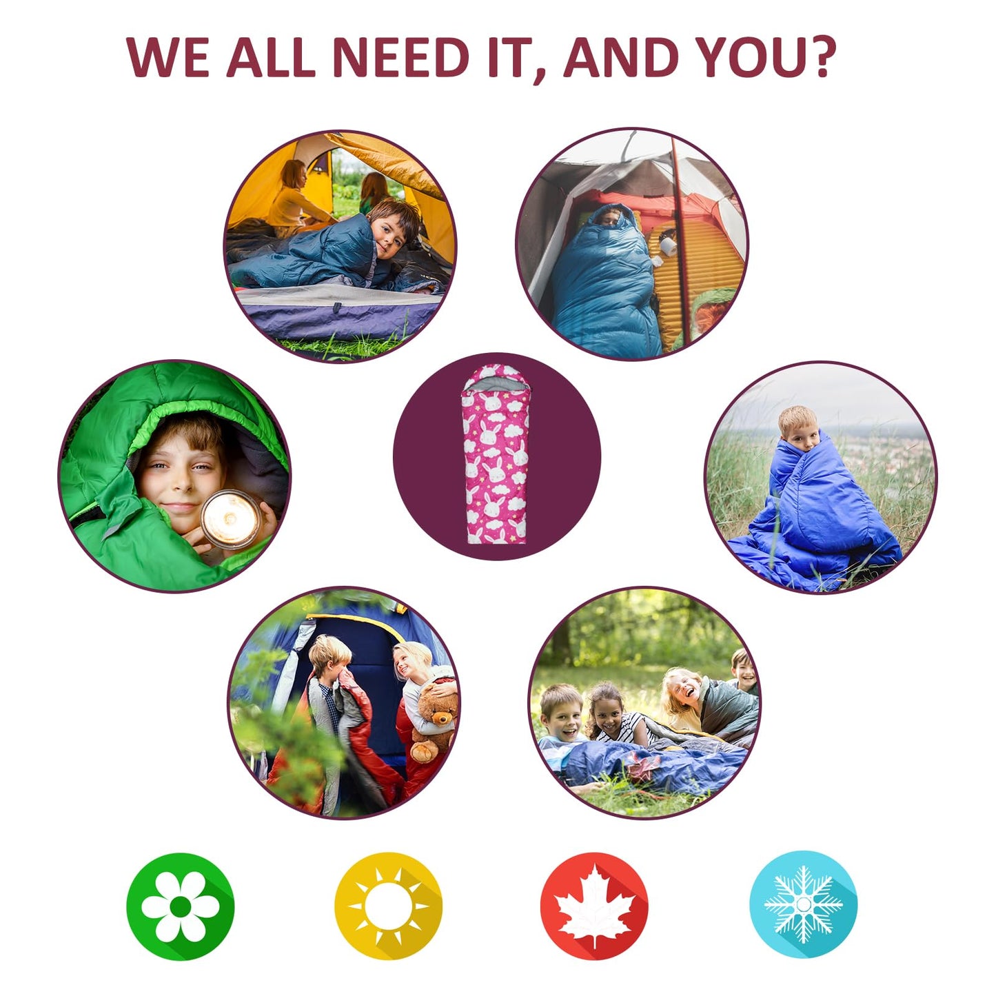 Children's sleeping bags - camping sleeping bags with carrying bag - compact sleeping bag for hiking, backpacking, 3 seasons, warm and cool weather, lightweight, waterproof, outdoor travel for boys.
