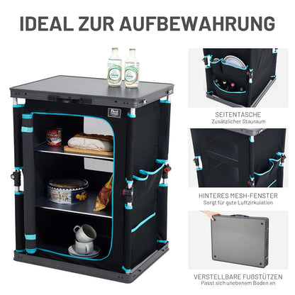 TIMBER RIDGE Folding Camping Cabinet Foldable Camping Kitchen Portable Car Cabinet Kitchen Box Foldable Cabinet All-in-one Portable with Carry Bag