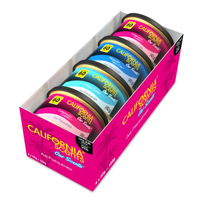 California Scents Auto Air Freshener Assortment Car Scents - 4 pack, auto air freshener assortment pack, perfect for cars, trucks, and SUVs.