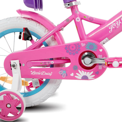 JOYSTAR Daisy 12-Inch Kids Bike for 2-4 Year Old Girls. 12-Inch Wheels Girls Bike with Doll Seat & Bike Streamers & Stabilizers, Purple.