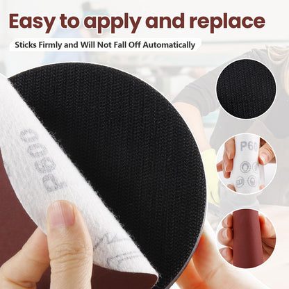 120-piece sanding disc set, 125mm hook and loop for angle grinders, grit 40/60/80/120/180/240/320/600 sanding disc pad kit, sandpaper with M14 grinding disc shaft, polishing pad adapter, buffer pads.