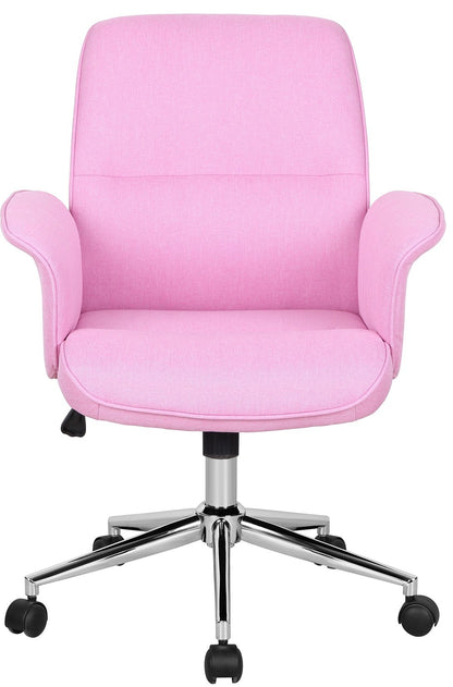 SixBros. Office Chair Pink Fabric - 0704M/3673