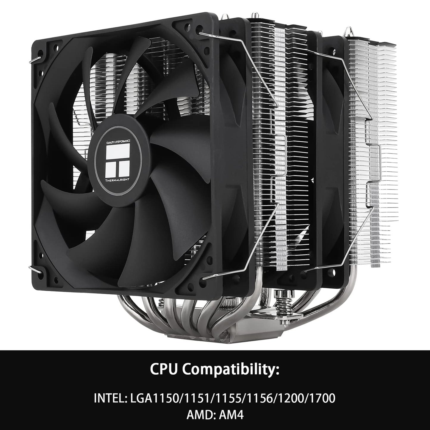 Thermalright Peerless Assassin 120 SE CPU Air Cooler, 6 Heat Pipes Cooler, Dual 120mm TL-C12C PWM Fans, Aluminum Heatsink Cover, AGHP Technology, for AMD AM4/AM5 Intel 1700/1150/1151/1200