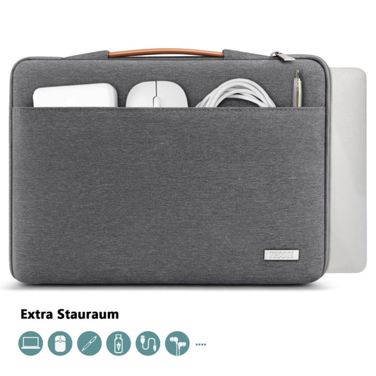 TECOOL 15.6 Inch Laptop Sleeve for 15-15.6" Laptop Notebook Lenovo Thinkpad Ideapad HP Acer Dell ASUS Chromebook, Shockproof Water-Resistant Notebook Case Cover 15 15.6, Dark Gray