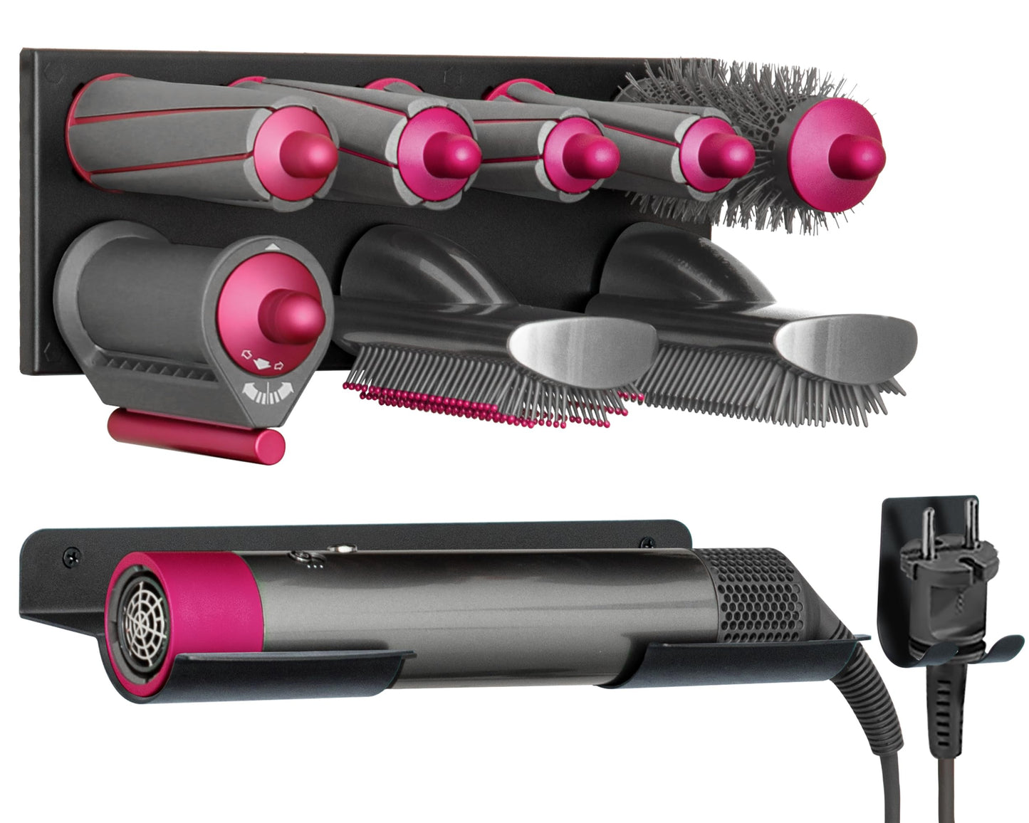 YOUSTOO Storage Holder for Dyson Airwrap Wall Mount Stand for Dyson Air Wrap Curling Iron Accessories Organizer for Dyson Wrap Bracket Rack Bathroom Bedroom