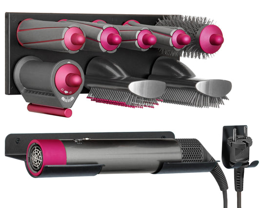 YOUSTOO Storage Holder for Dyson Airwrap Wall Mount Stand for Dyson Air Wrap Curling Iron Accessories Organizer for Dyson Wrap Bracket Rack Bathroom Bedroom