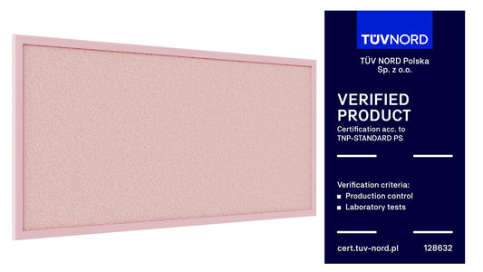 ALLboards pinboard with pink wooden frame 80x40cm cork board cork wall pinboard cork