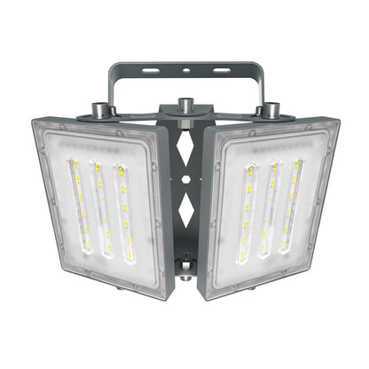 STASUN 100W LED Flood Light Outdoor, 10000LM Super Bright LED Floodlight Outside Spotlight, IP66 Waterproof, 6000K Daylight, 2 Floodlights with Adjustable Head, for Garden, Garage, Hotel, etc.