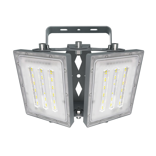 STASUN 100W LED Flood Light Outdoor, 10000LM Super Bright LED Floodlight Outside Spotlight, IP66 Waterproof, 6000K Daylight, 2 Floodlights with Adjustable Head, for Garden, Garage, Hotel, etc.