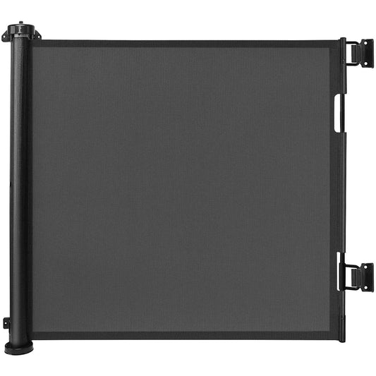 Stair gate Door gate Retractable 0-150 cm,Baby safety gate Stair guard for children,Cats and dogs,Suitable for indoor outdoor use (Black-150CM)