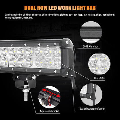 SKYWORLD 36 inch 234W Led work light bar, Led bar off-road auxiliary spotlight 12V 24V car LED work light bar waterproof for SUV UTV ATV vehicle tractor truck 4x4 lightbar