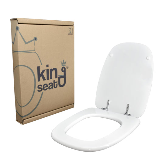 King Seat toilet seat dedicated to Pozzi Ginori Square WC seat White