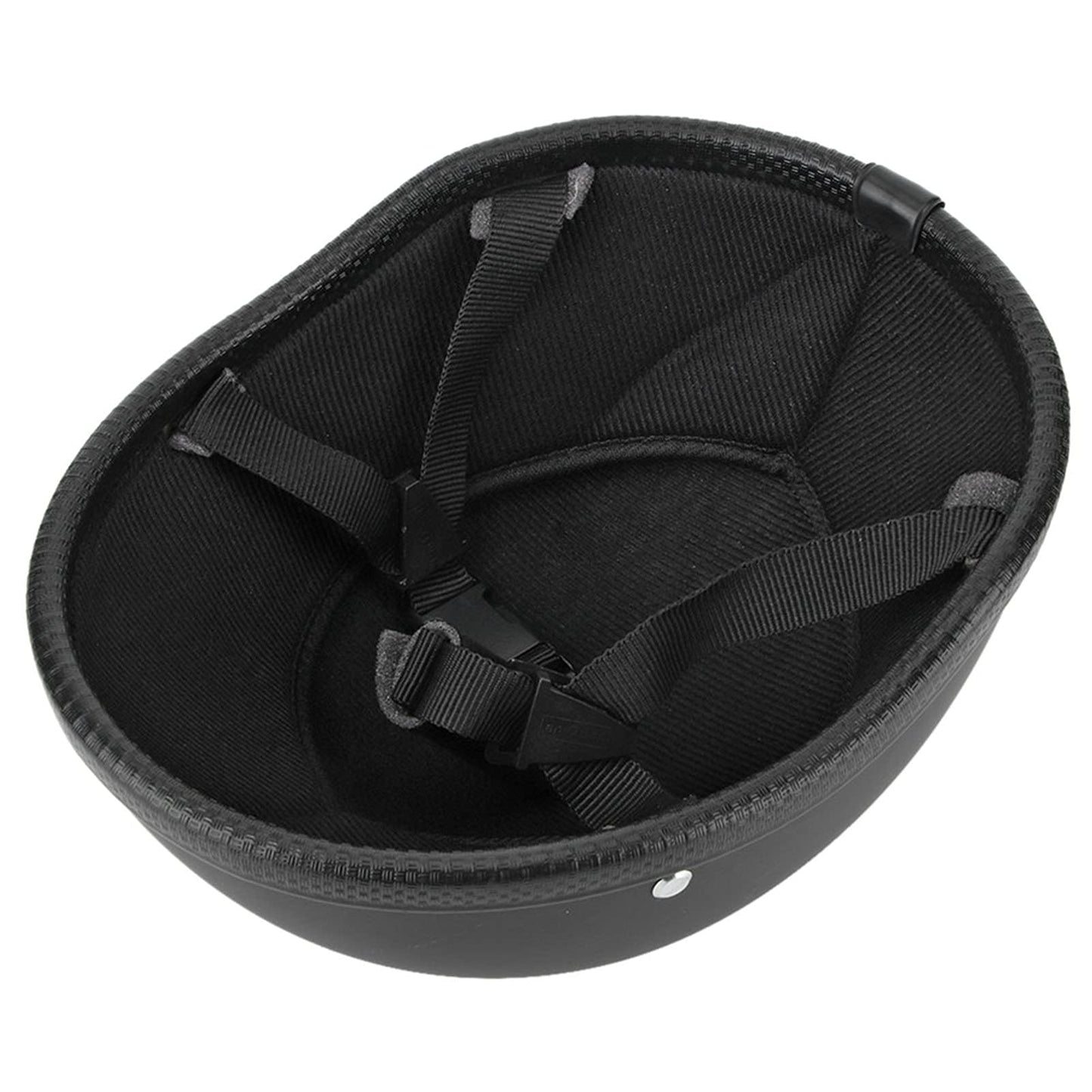 Half helmets motorcycle helmet, retro half shell helmet matte black protective shell helmet with adjustable quick release buckle universal for motorcycle, scooter bike, e-bike.