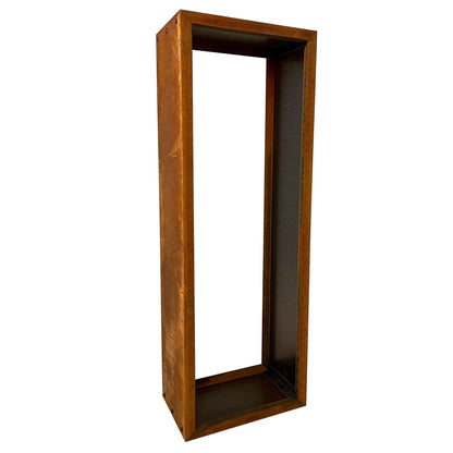 ESTEXO Firewood Rack Rust Firewood Rack Corten Steel Wood Shelf Shelf Firewood Stand Stack Shelf (115x40x25 cm)