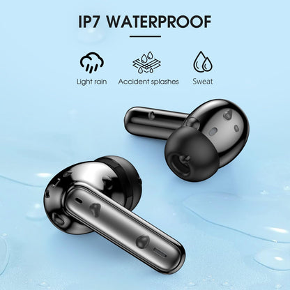 Bluetooth headphones, Wireless Bluetooth 5.3 In-Ear Headphones with LED Indicator, 40 Hrs ENC Noise Cancelling Dual Mic HiFi Stereo Headphones, IP7 Waterproof in-ear Earphones for Sports and Work.