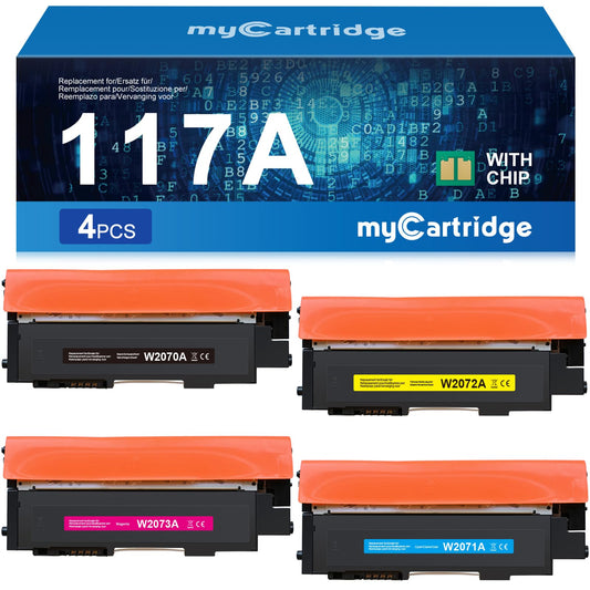MYCARTRIDGE Compatible for HP 117A Toner Set replacement for HP Color Laser MFP 178nwg 179fwg 178nw 150nw 179fnw 150a W2070A W2071A W2072A W2073A (Black Cyan Yellow Magenta, 4-pack)