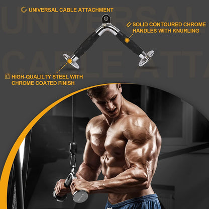 5 trillion triceps cable press down weight machine accessory V-bar with rotation tricep trainer triceps bar cable pulley fitness set made of solid steel