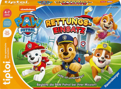 Ravensburger tiptoi game 00202 - PAW Patrol Rescue Mission - educational game for children aged 4 and up, licensed game for boys and girls, for 1-4 players.
