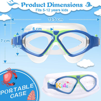 Winline swim goggles for adults and kids with anti-fog, leak-proof design for clear vision and UV protection. Professional swim goggles for men, women, boys, and girls.