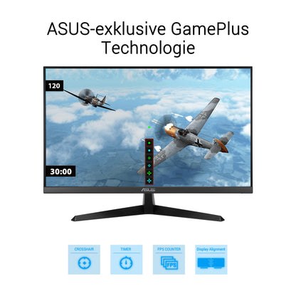 ASUS Eye Care VY279HGR - 27 inch Full HD Monitor - 120 Hz, 1ms MPRT, AdaptiveSync, GameFast Input - IPS Panel, Vesa 100x100, 16:9, 1920x1080, HDMI, D-Sub