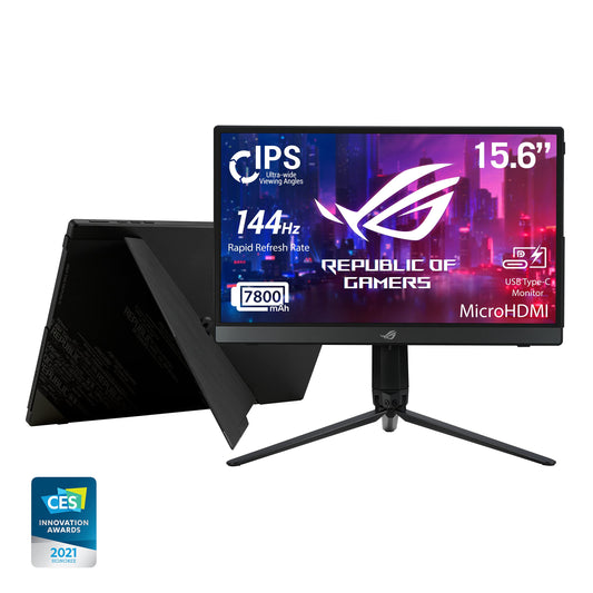 ASUS ROG Strix XG16AHP 15.6-inch Portable Gaming Monitor (FHD, 144Hz, IPS panel, NVIDIA G-SYNC compatible, USB Type-C, micro HDMI, 3ms)