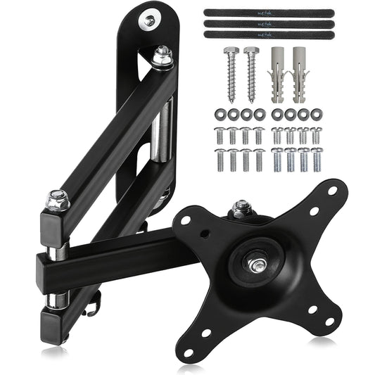 suptek TV wall mount swivel tilt rotation for 15-32 inch flat & curved TVs or monitors, holds up to 13kg. VESA 100x100mm/75x75mm.
