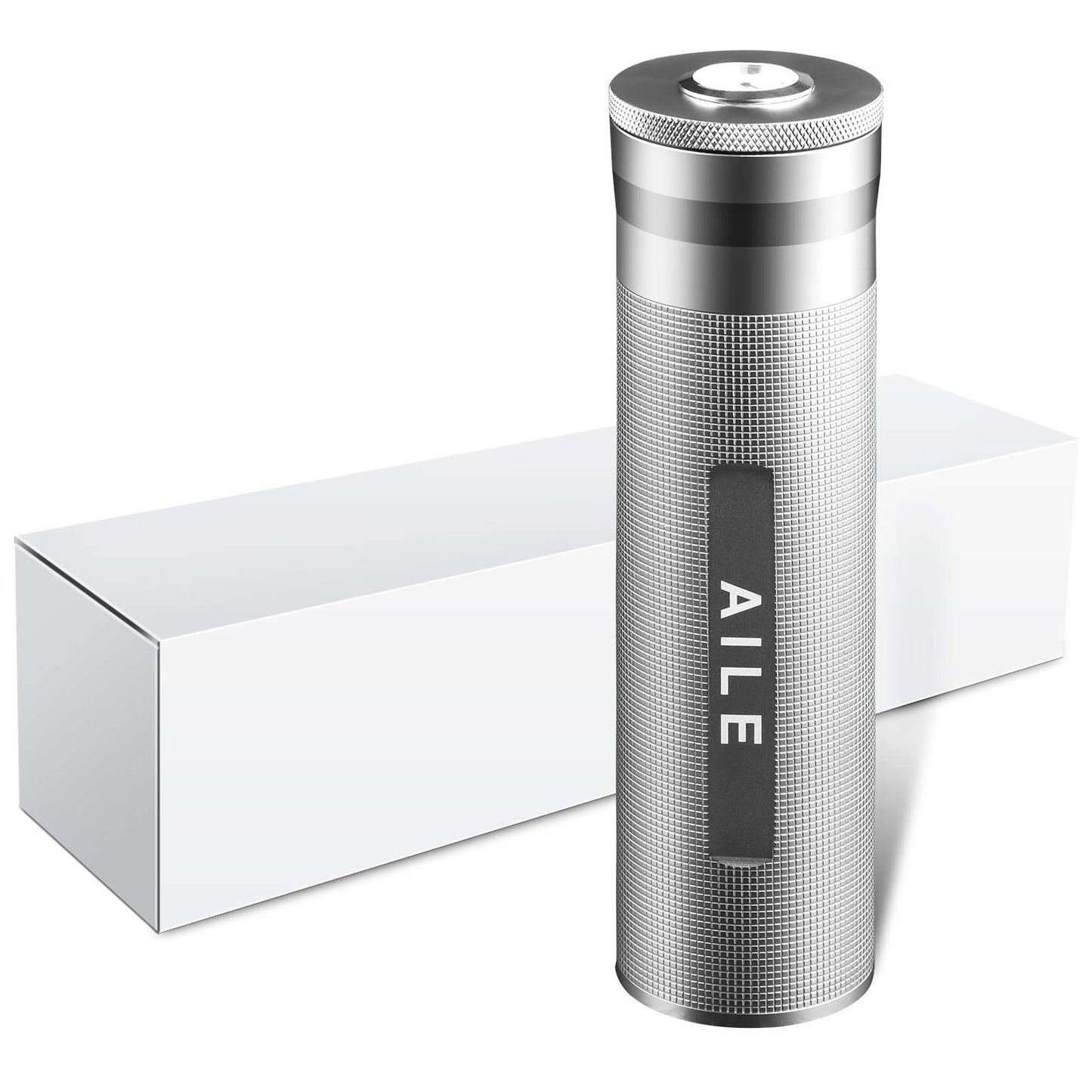 AILE Cigar Stainless Steel Humidor, Silver Travel Cigar Case, Tube for 3-4 cigars, Portable Cigar Case, Cigar Hygrometer, great gift for aficionados.