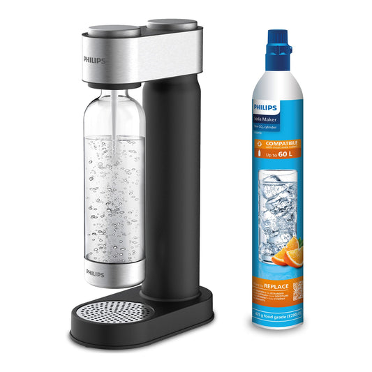 Philips Water ADD4902BK/10 GoZero water carbonator, plastic, 1 liter, black