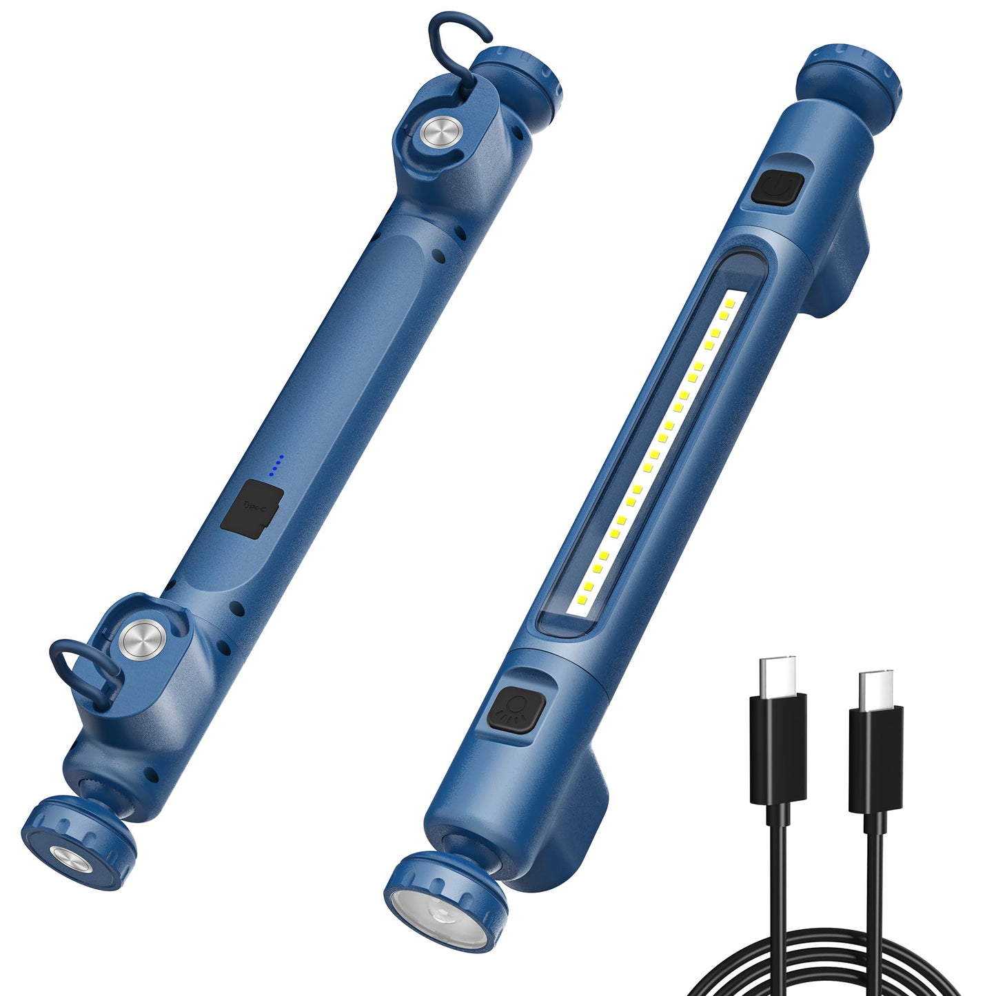 Sentoo LED work light, 6000mAh 2500 Lumens workshop lamp, engine bay light with strong magnets, hidden hook, 4 modes, dimmable flashlight SOS light for work and life workshop accessories
