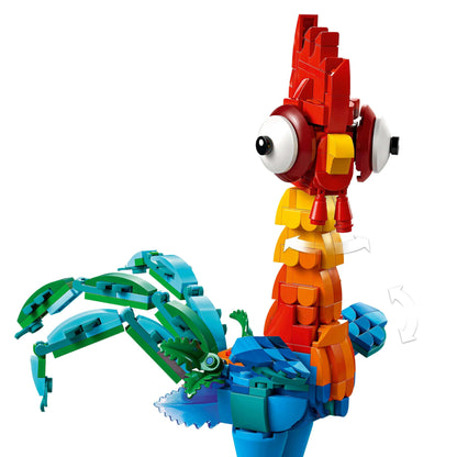 LEGO | Disney Moana 2: Heihei Toy - Animal figure for playing & displaying with rotating head, movable wings & tail feathers, and stand - Gift for girls aged 9+ - 43272