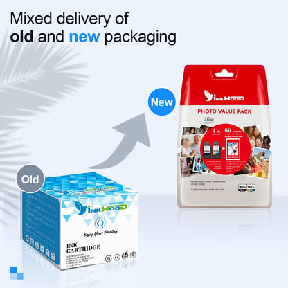 Inkwood 560 561 cartridges, PG 560 XL Black and CL 561 XL Compatible for Canon printer cartridges 560 561, for Canon Pixma TS5350, TS5351, TS5352, TS 5350, TS 5351, TS 5352, TS7450, TS7451