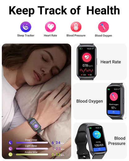 Fitness tracker watch for women and men, up to 7 days battery life, 20+ training modes, SpO2 tracking, sleep monitoring, heart rate monitoring, pedometer, 5ATM water resistant activity tracker.