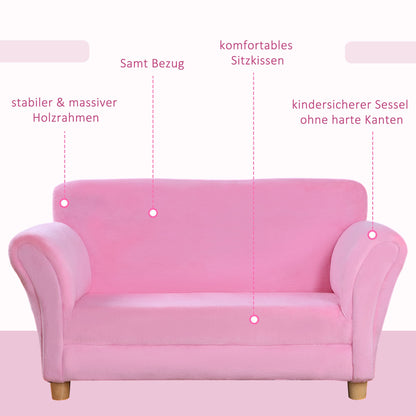 HOMCOM Kids Sofa Kids Chair Sofa Couch Children Chair Kid's Room Soft Sofa Double Sofa Single Sofa (Strawberry Sofa)