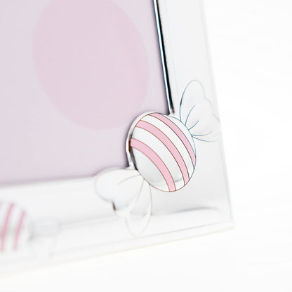 Disney Baby - Picture frame - for tables or bedside tables in the nursery - with colorful details - Minnie Mouse design - silver.