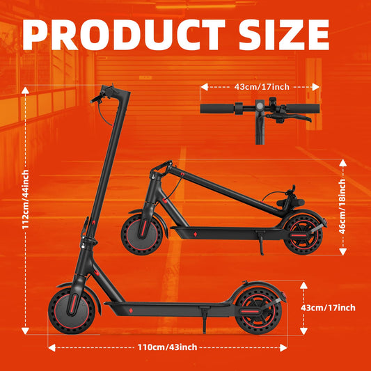 8.5 inch electric scooter, 10.4 Ah Class A battery, 3 speed modes, 15-21 miles range & 120 kg load capacity electric scooter with street legal approval.