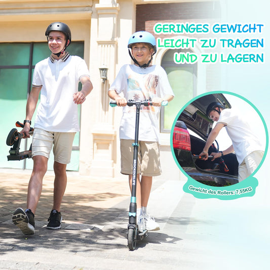 RCB TECH Electric Scooter for Kids (8-12-16 years) - Foldable e-Scooter - Max Range 16 KM - Max. 20 KM/H - Perfect gift for kids and teenagers.