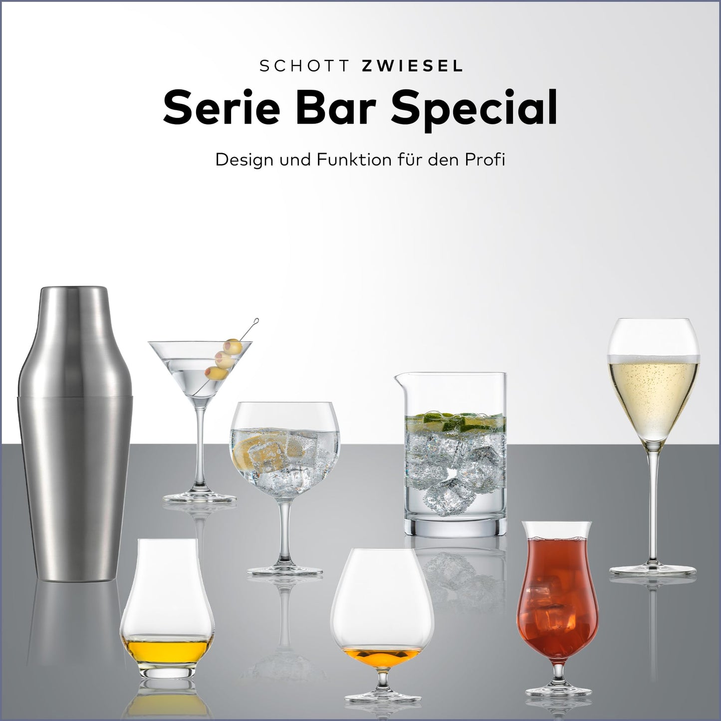 SCHOTT ZWIESEL Longdrink glass Bar Special (4-piece set), straight-lined drinking glass for Longdrinks, dishwasher-safe Tritan crystal glasses, Made in Germany (Item-No. 123639)