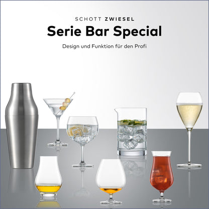 SCHOTT ZWIESEL Longdrink glass Bar Special (4-piece set), straight-lined drinking glass for Longdrinks, dishwasher-safe Tritan crystal glasses, Made in Germany (Item-No. 123639)