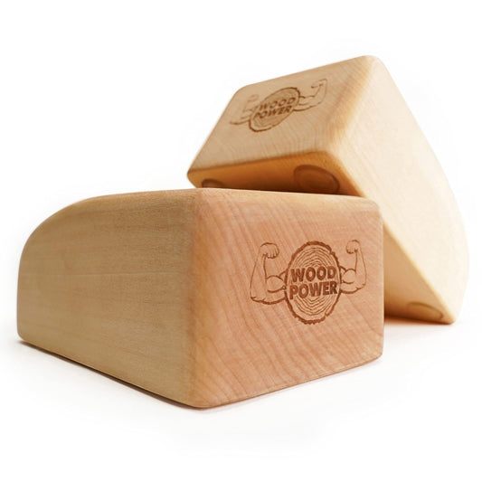 WOODPOWER BalanceBlocks - 2 Handstand blocks in one - support your wrists in bodyweight training, gymnastics, acrobatics, yoga and more (BalanceBlock Comfort).