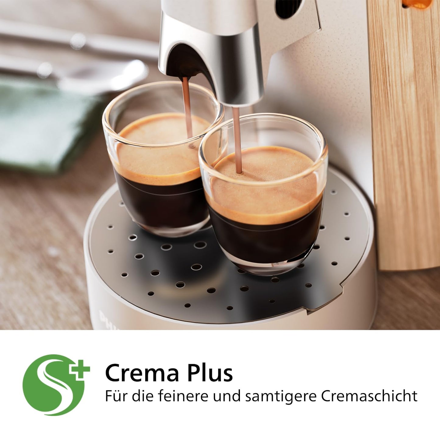 Philips Senseo Select Coffee Pad Machine - Intensity Plus, Memo function for 3 coffee specialties, Crema Plus, Environmentally friendly product with 37% bio-based plastic, Silk White (CSA240/05)