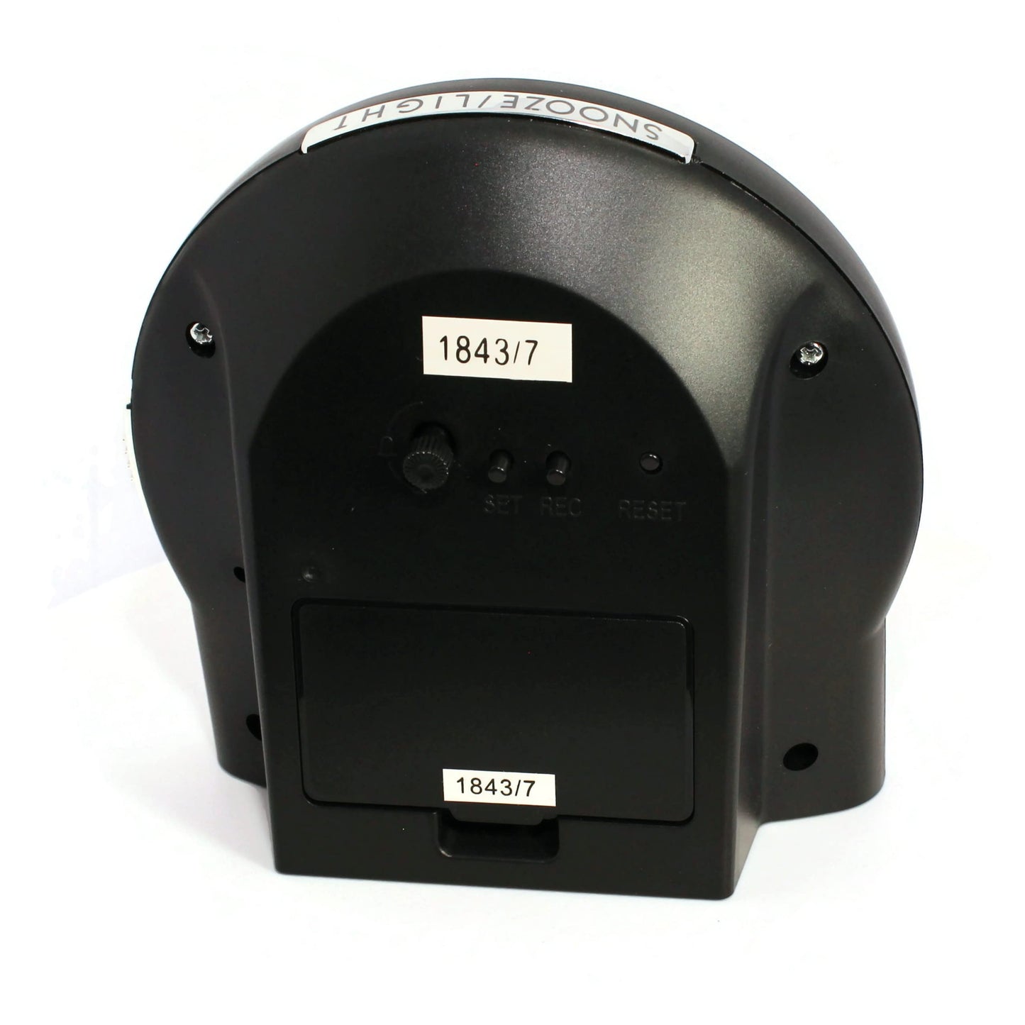 Atlanta Big Analog Alarm Clock with Light Snooze Crescendo Numbers - 1843/7 (Black)