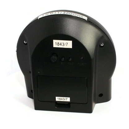 Atlanta Big Analog Alarm Clock with Light Snooze Crescendo Numbers - 1843/7 (Black)