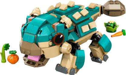 LEGO Jurassic World Baby Bumpy: Ankylosaurus, buildable toy dinosaur for fans of Jurassic World: Camp Cretaceous, gift for boys and girls aged 7+ 76962